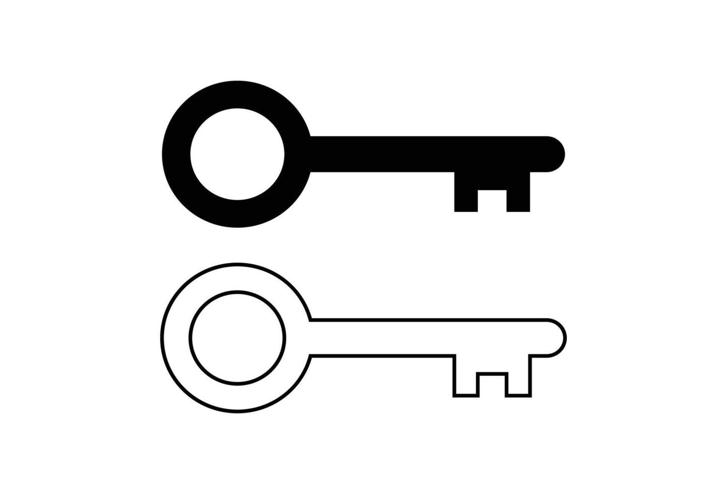 Key icon set. Key icon. Key symbol vector
