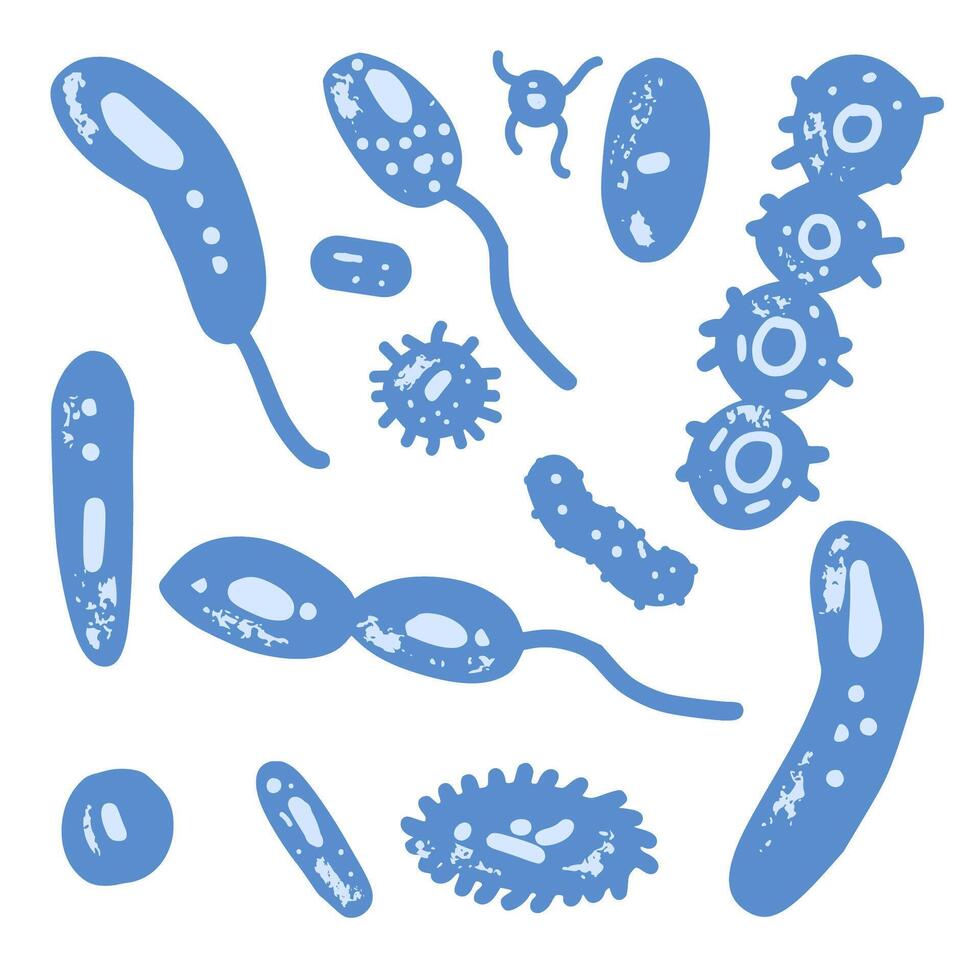 Probiotic flat concept isolated. design set vector