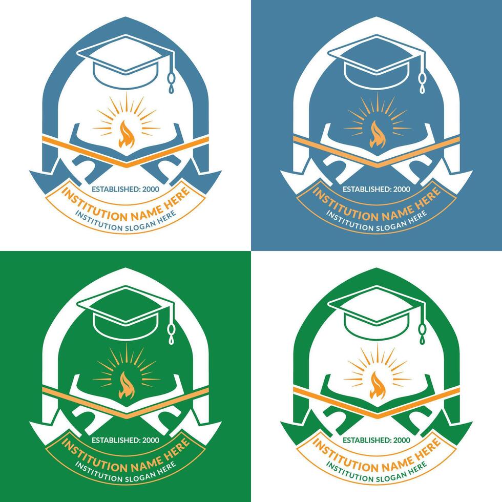 Islamic logo design template for school and organization vector