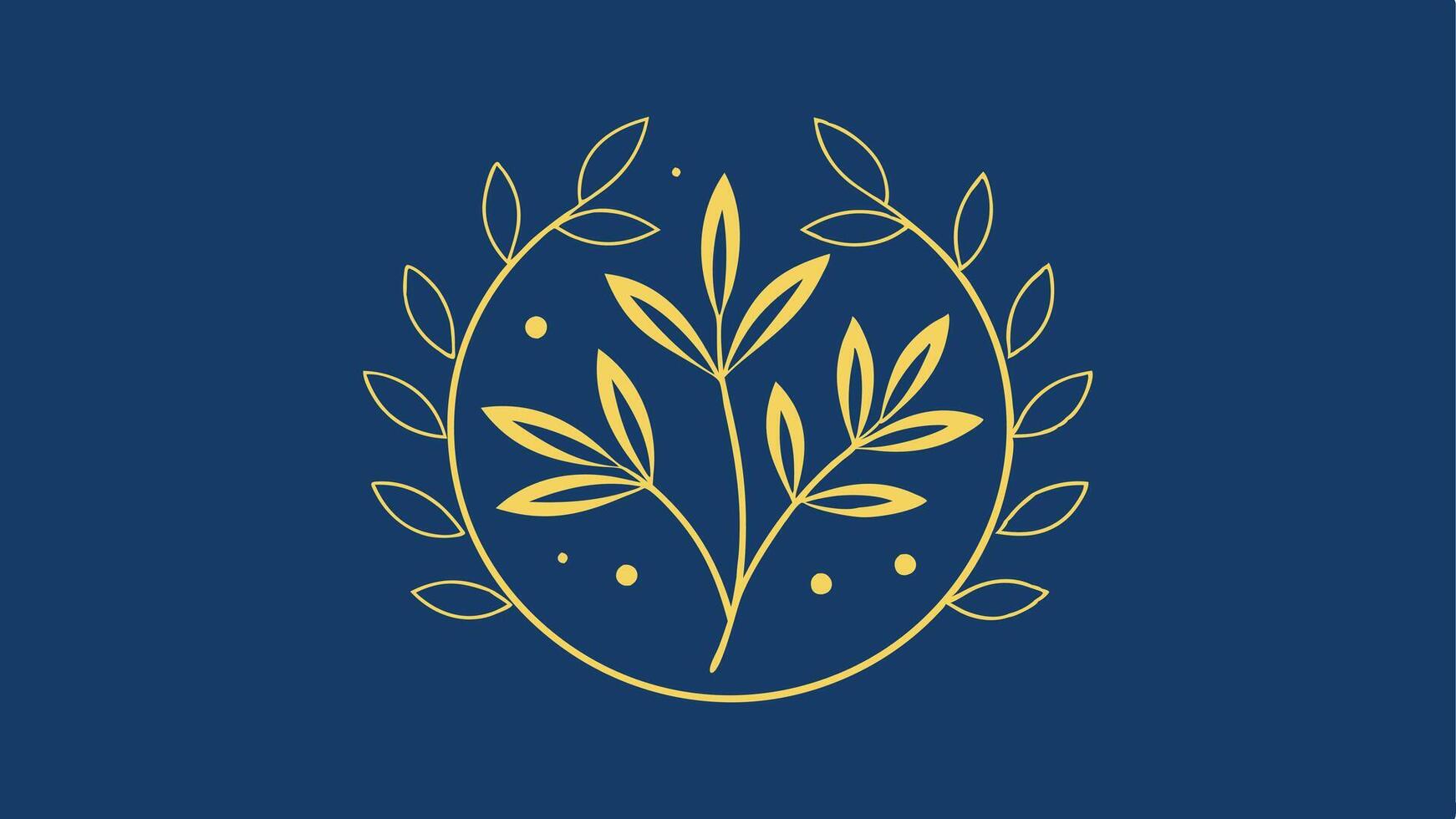 Laurel Wreath, Emblem Floral Branch Flat Style vector