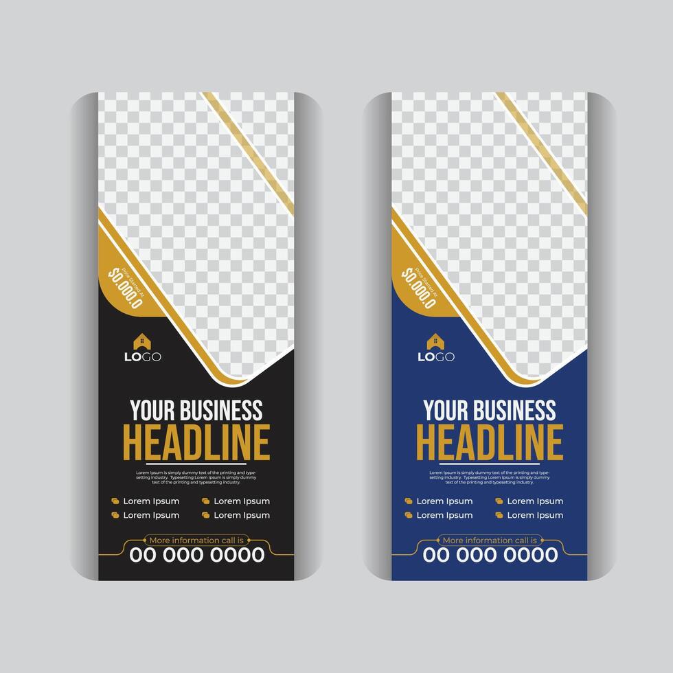 Marketing x banner template, for your real estate business. Property sale roll up banner design. vector