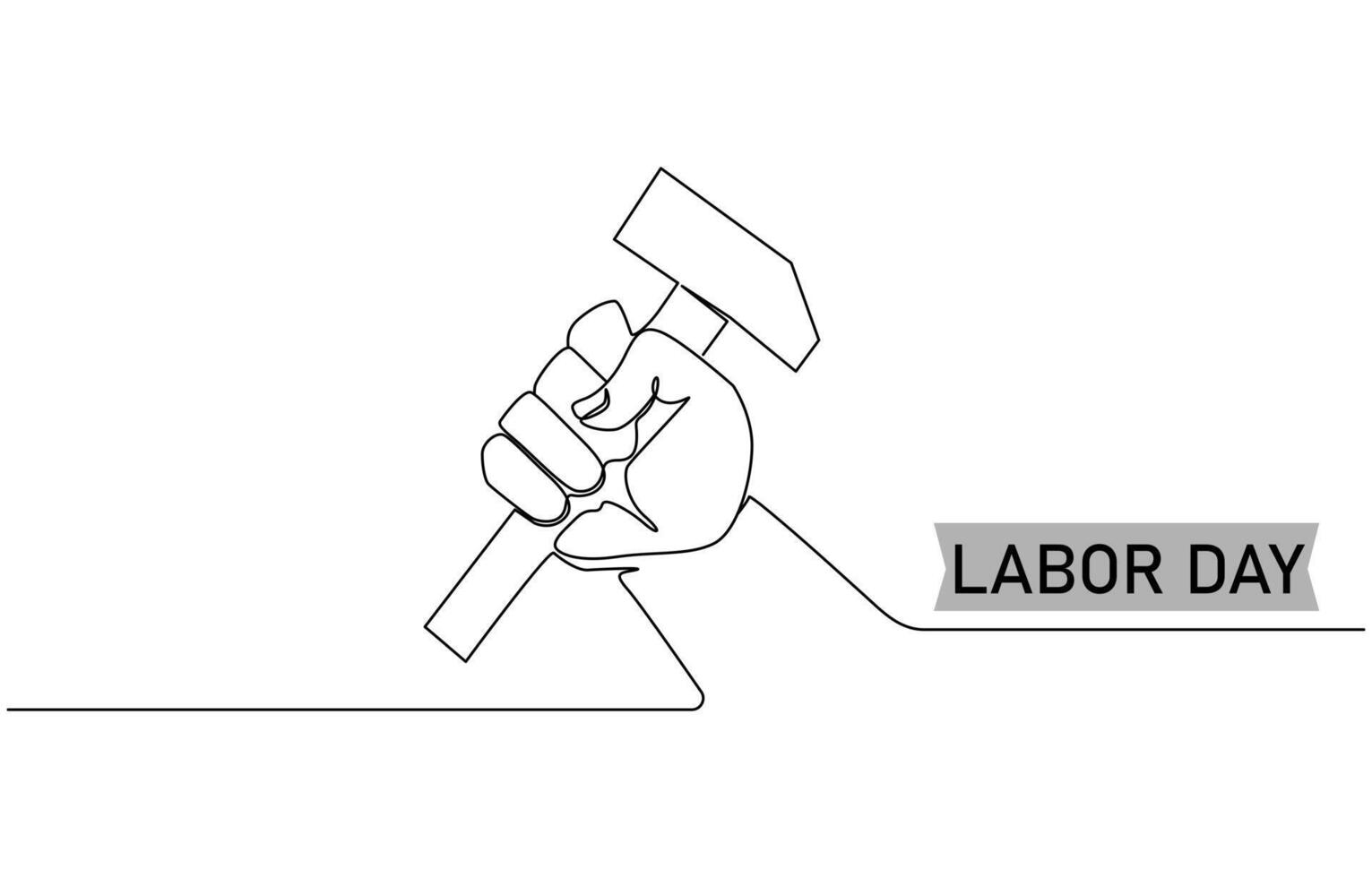 simple line, Labor Day doodle art design hand outline building. pro . vector