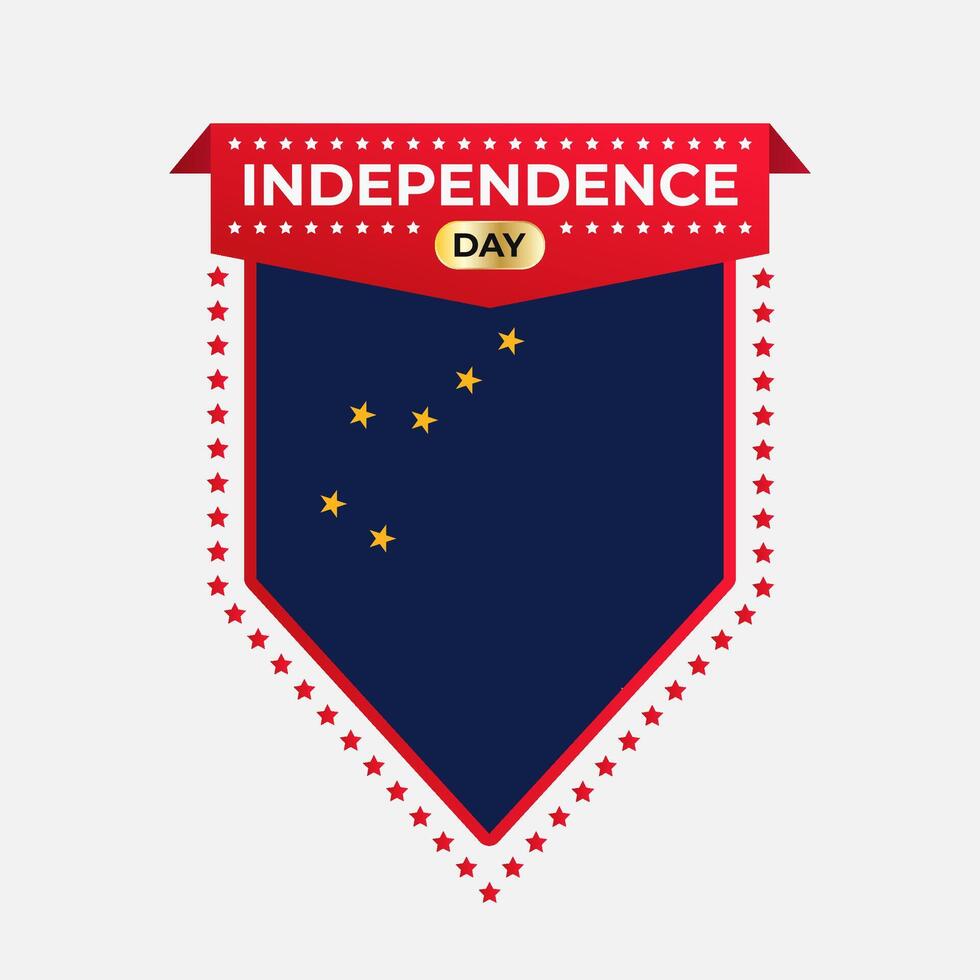 Alaska Independence Day Banner Design vector
