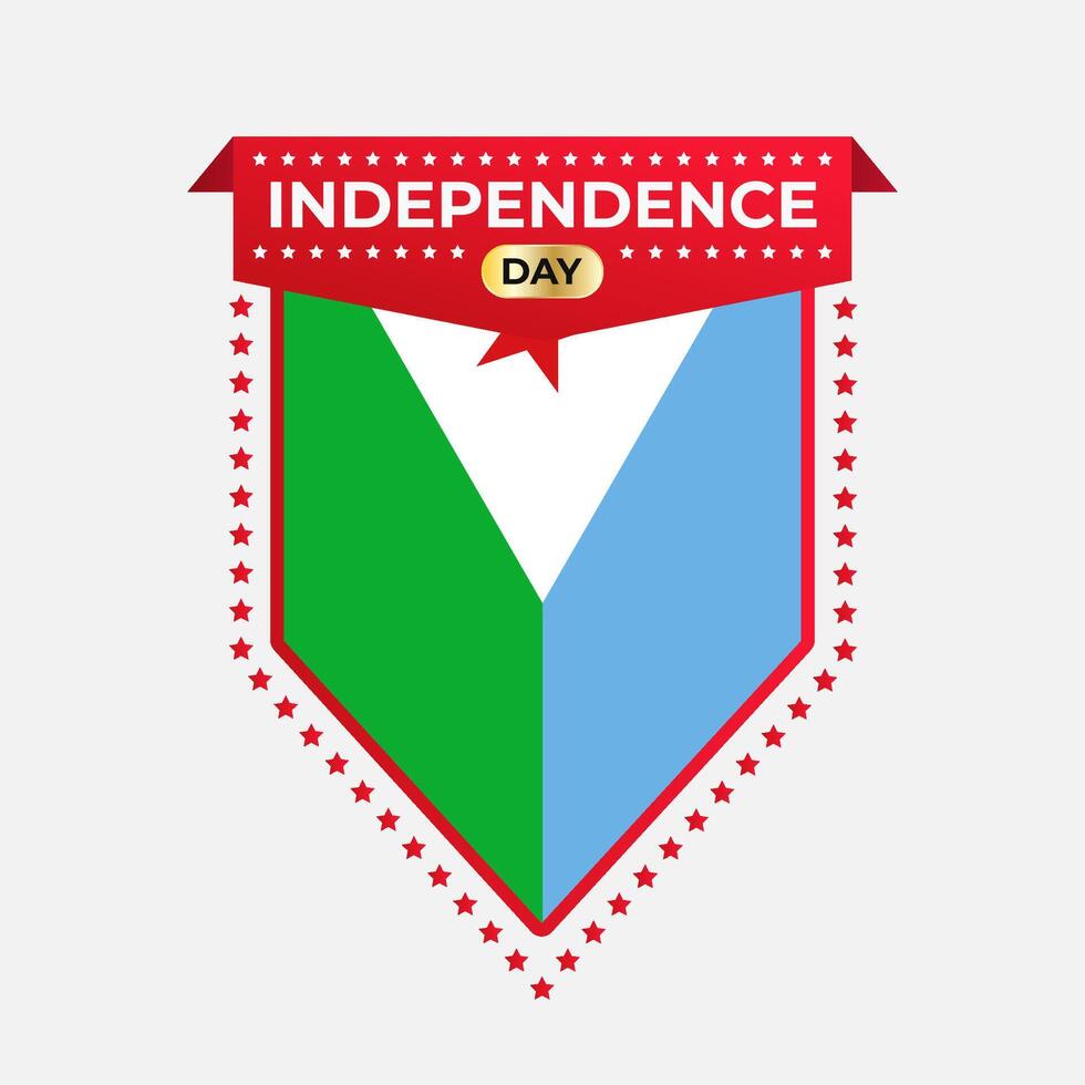 Djibouti Independence Day Banner Design vector