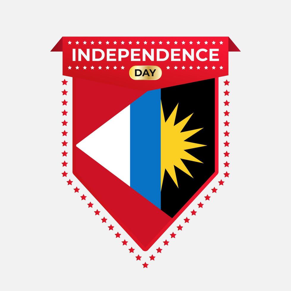 Antigua and Barbuda Independence Day Banner Design vector