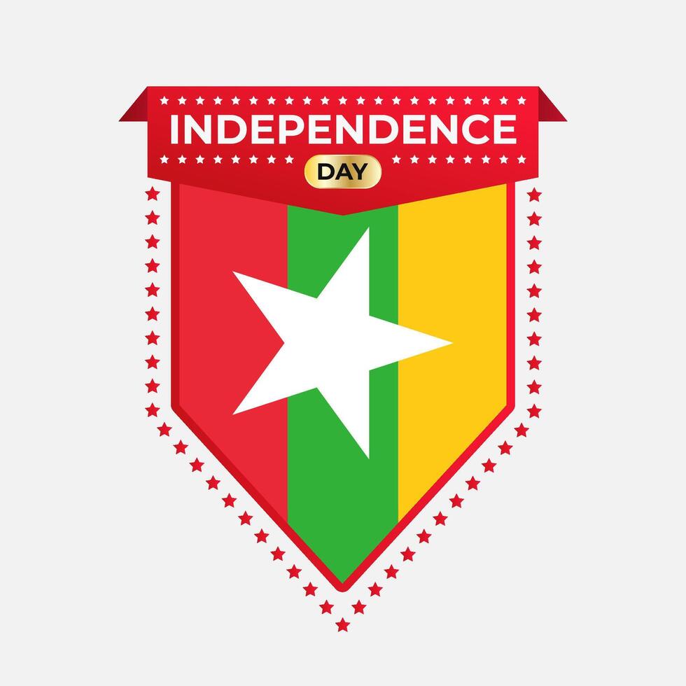Myanmar Independence Day Banner Design vector