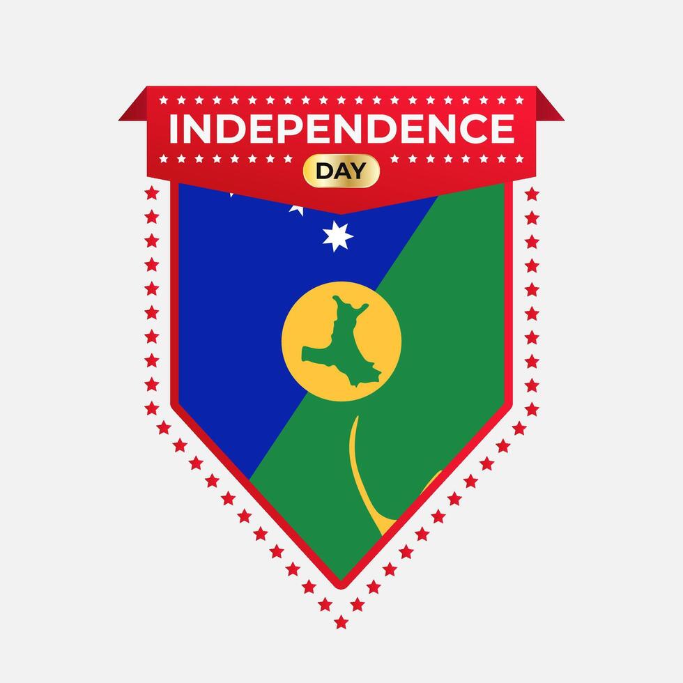 Christmas Island Independence Day Banner Design vector