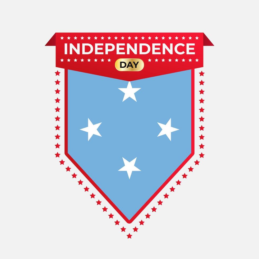 Micronesia Independence Day Banner Design vector