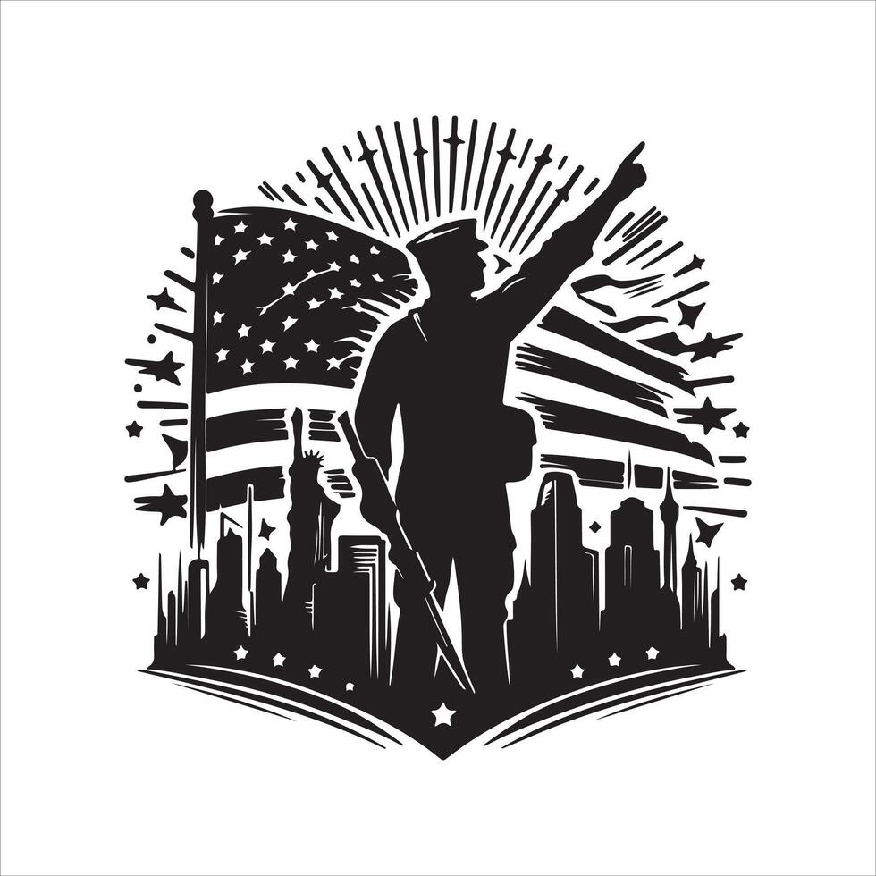 Patriots Day silhouette design with a Massachusetts white background eps download vector