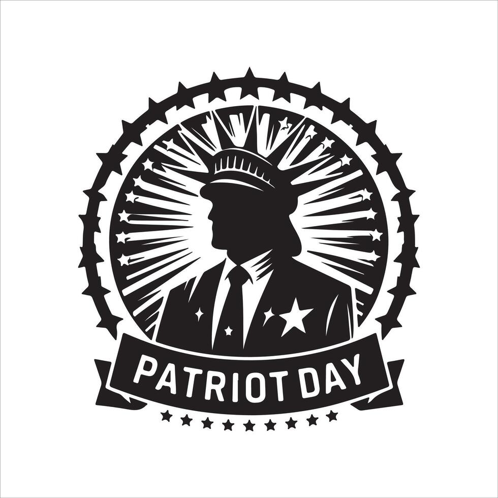 Patriots Day silhouette design with a Massachusetts white background eps download vector