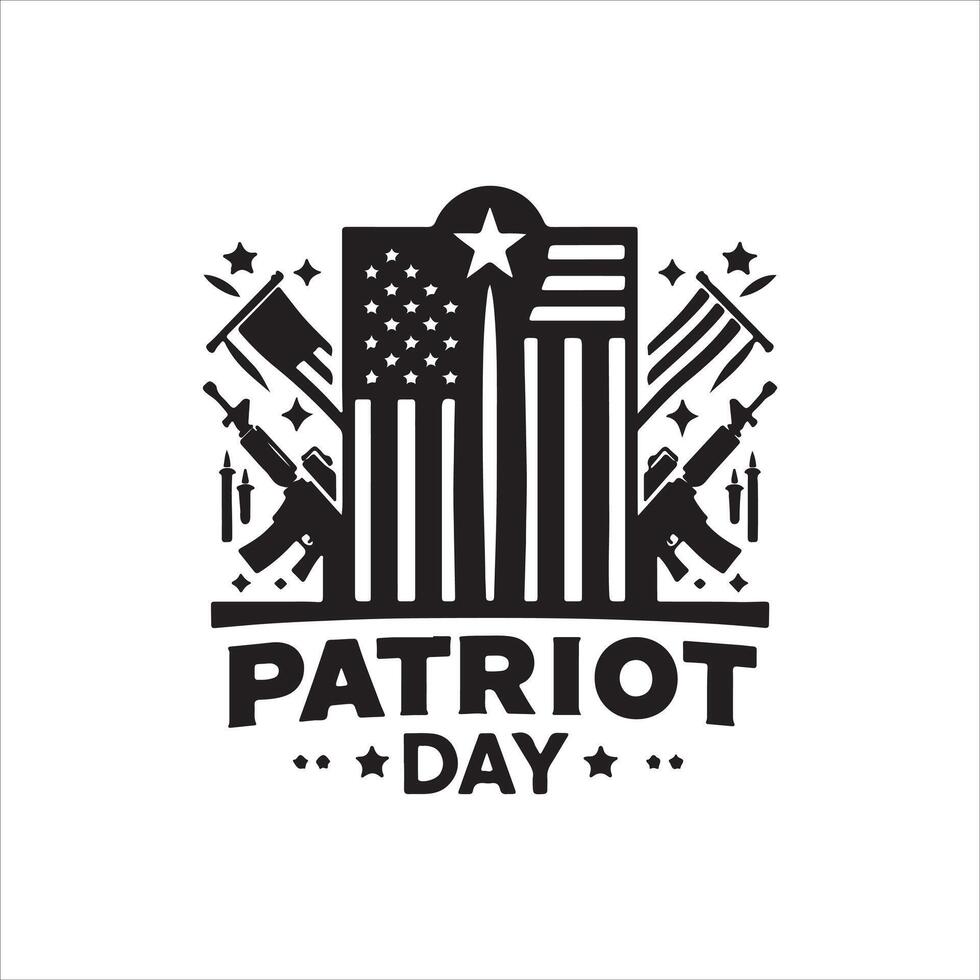 Patriots Day silhouette design with a Massachusetts white background eps download vector