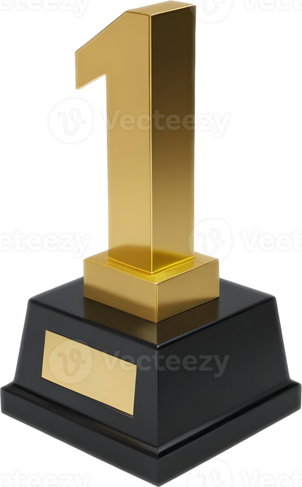3d number gold png