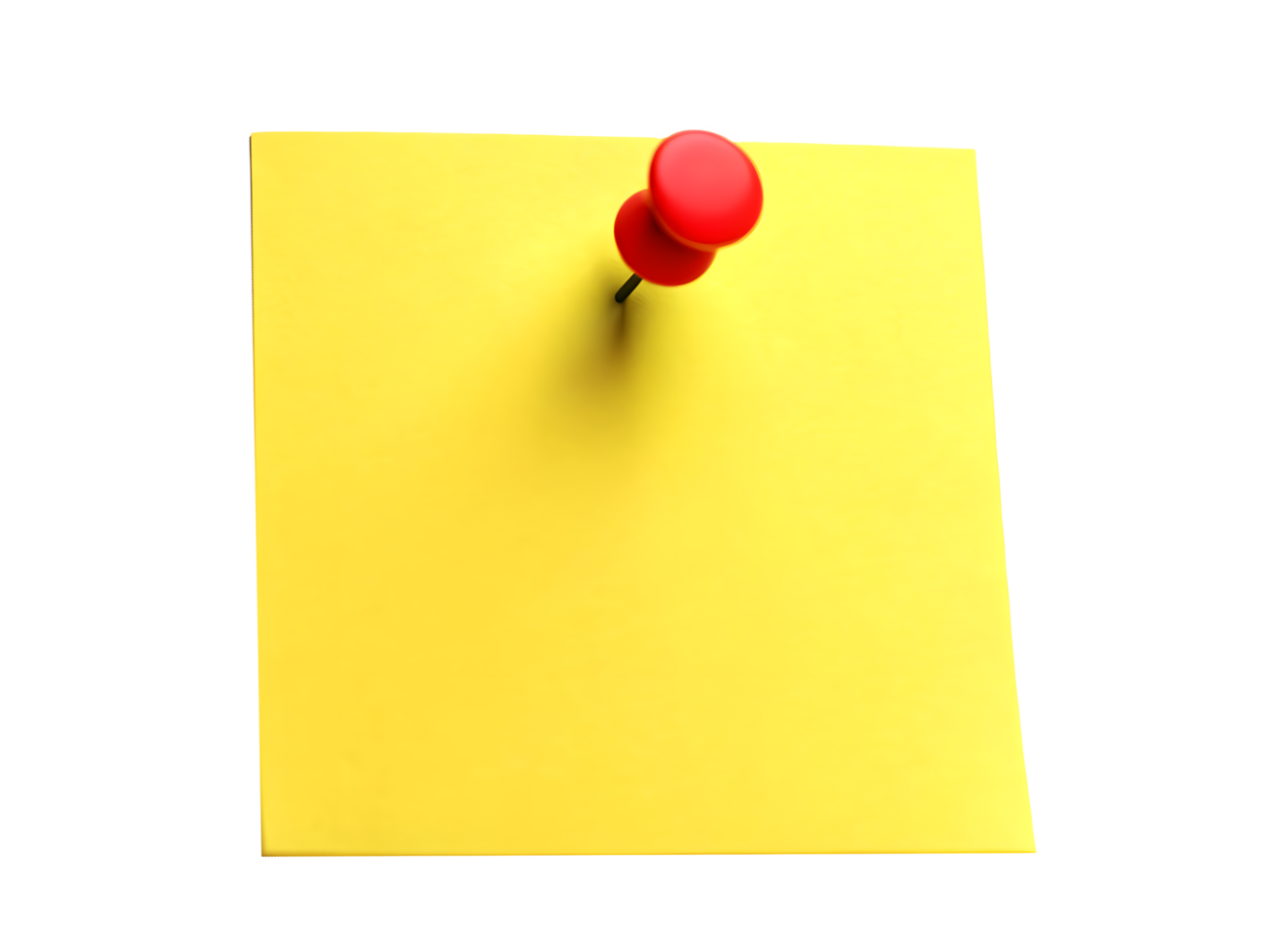A Blank Yellow Sticky Post Notes With Red Pin png