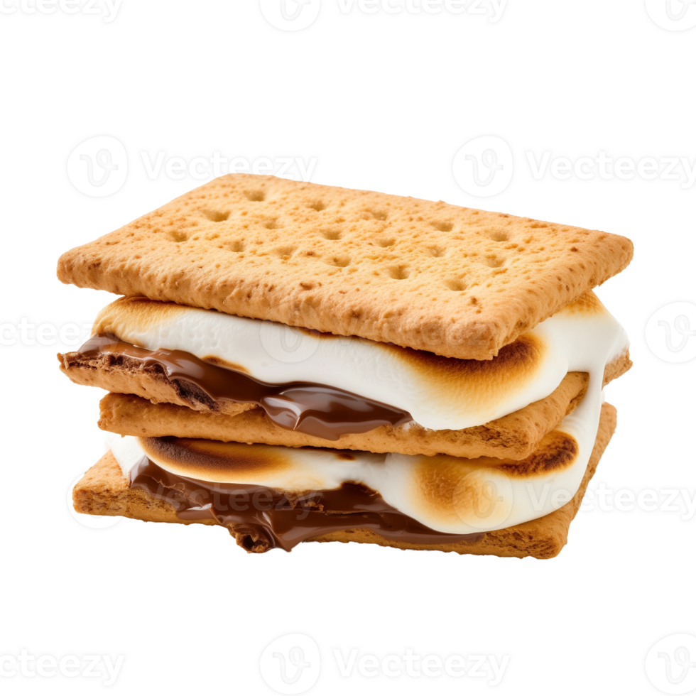 Delicious S'more with Toasted Marshmallow and Chocolate png