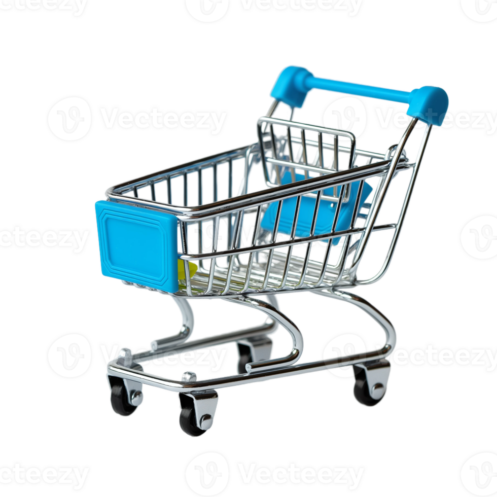 Small Blue Shopping Cart 47588819 PNG