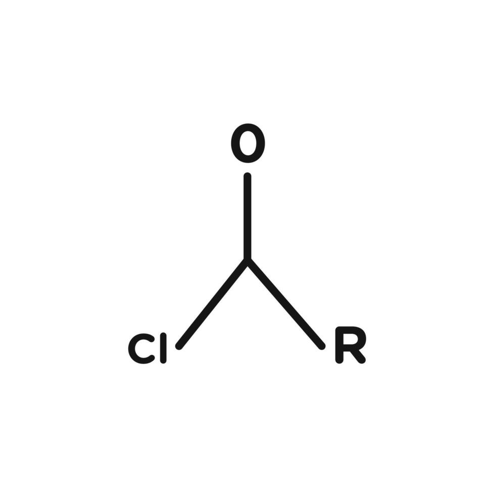 acyl chloride logo sign outline vector