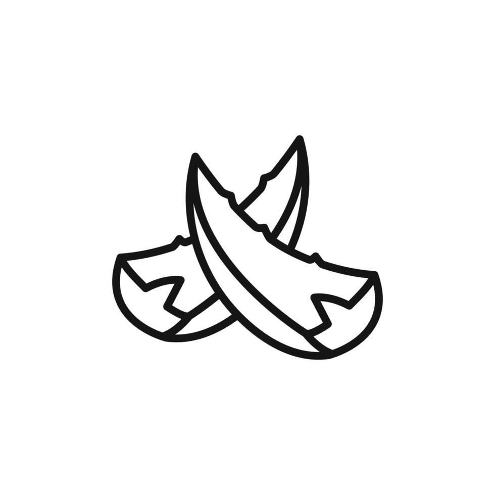 Aloe vera logo sign outline vector