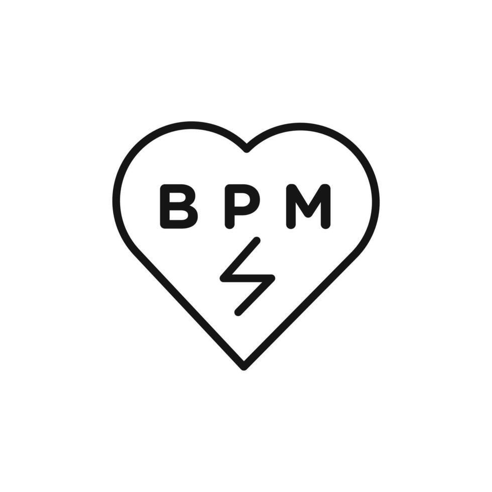 Beat BPM logo sign outline vector
