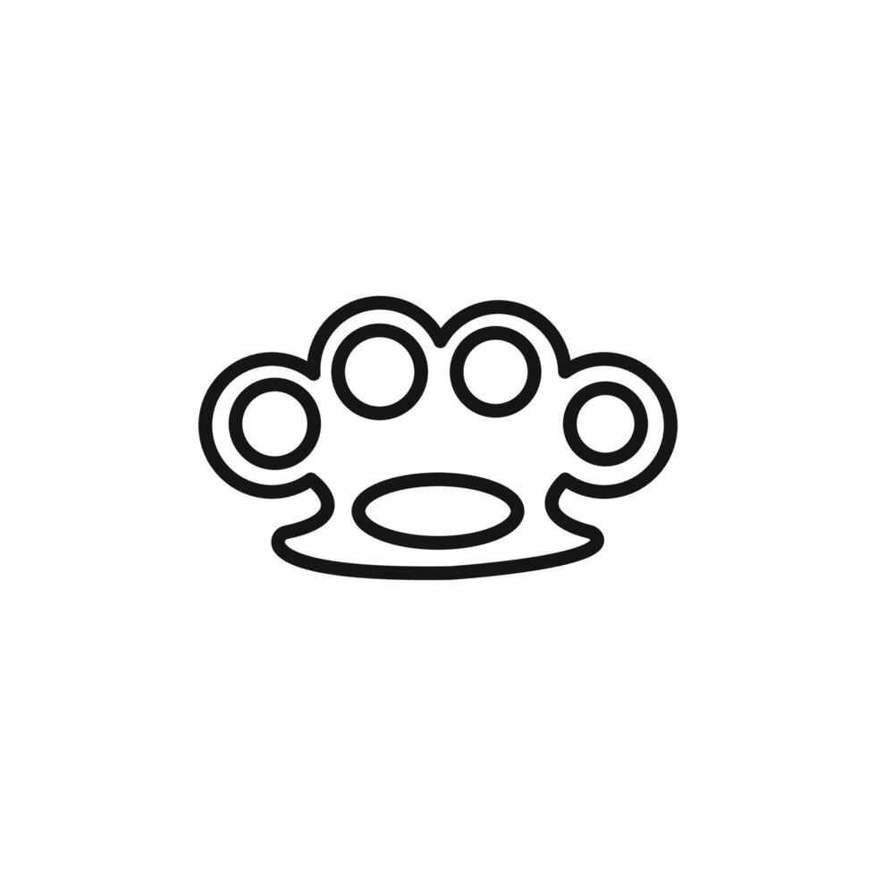 brass knuckless logo sign outline vector