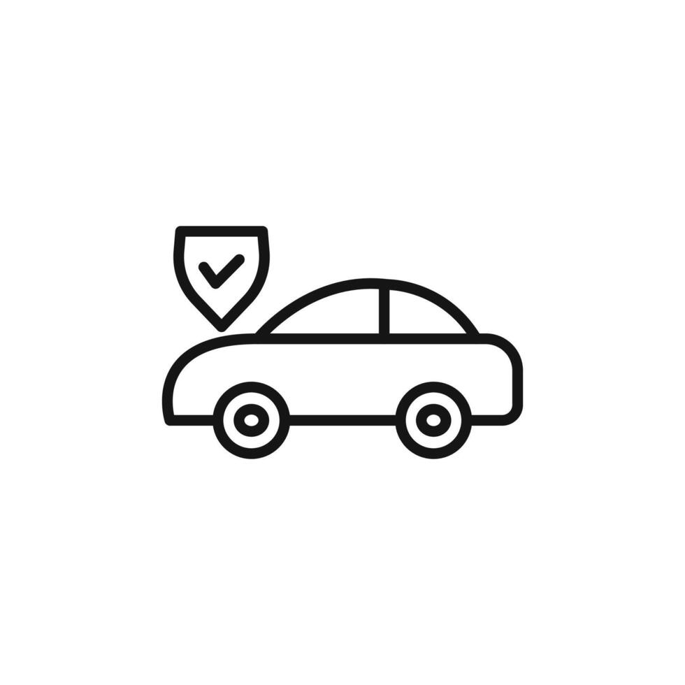 Car insurance logo sign outline vector