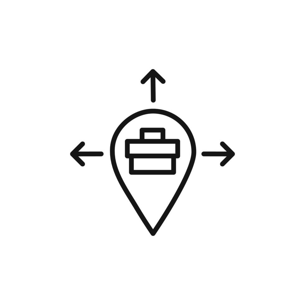 Business expansion logo sign outline vector