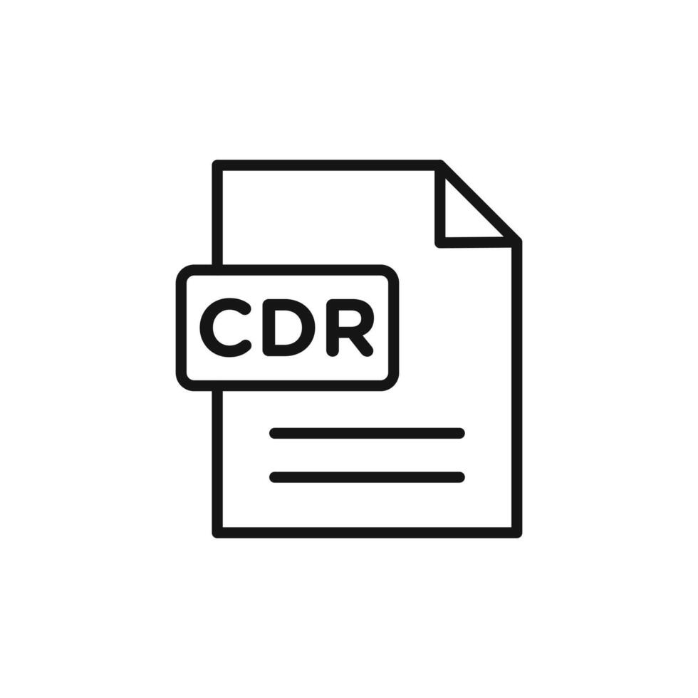 CDR File Document logo sign outline vector