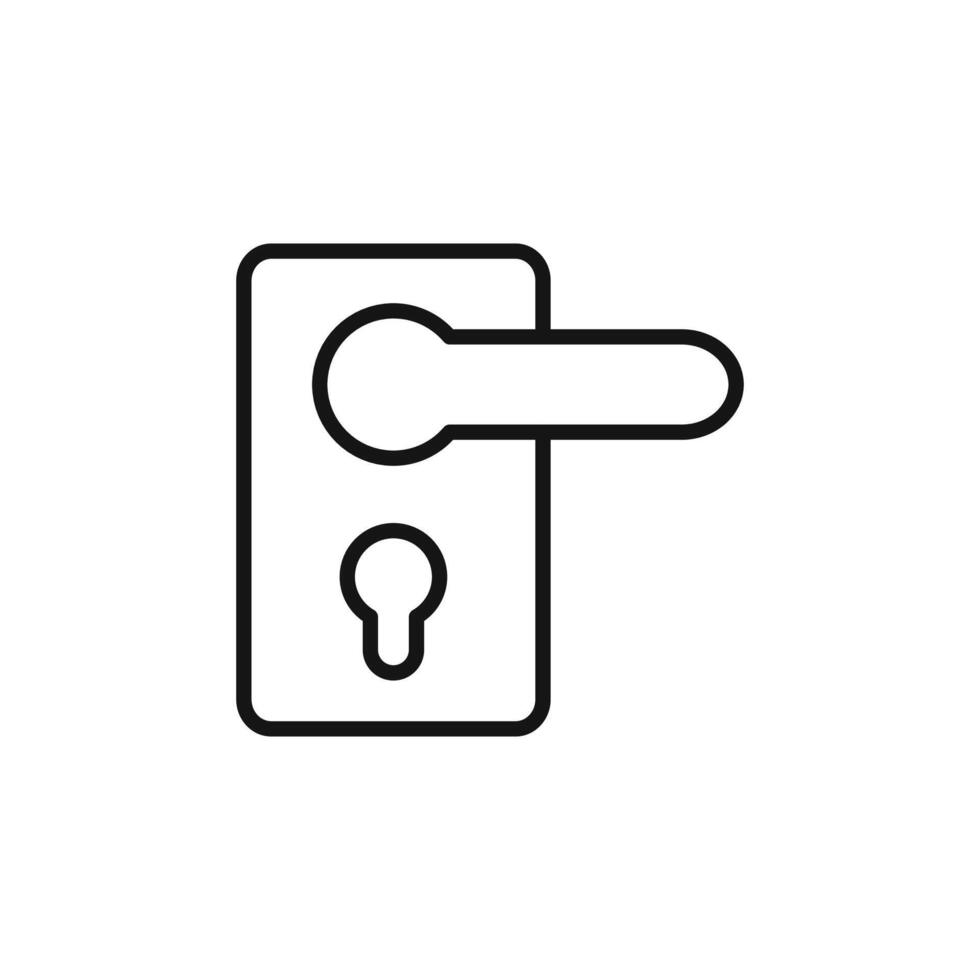 Door knob logo sign outline vector