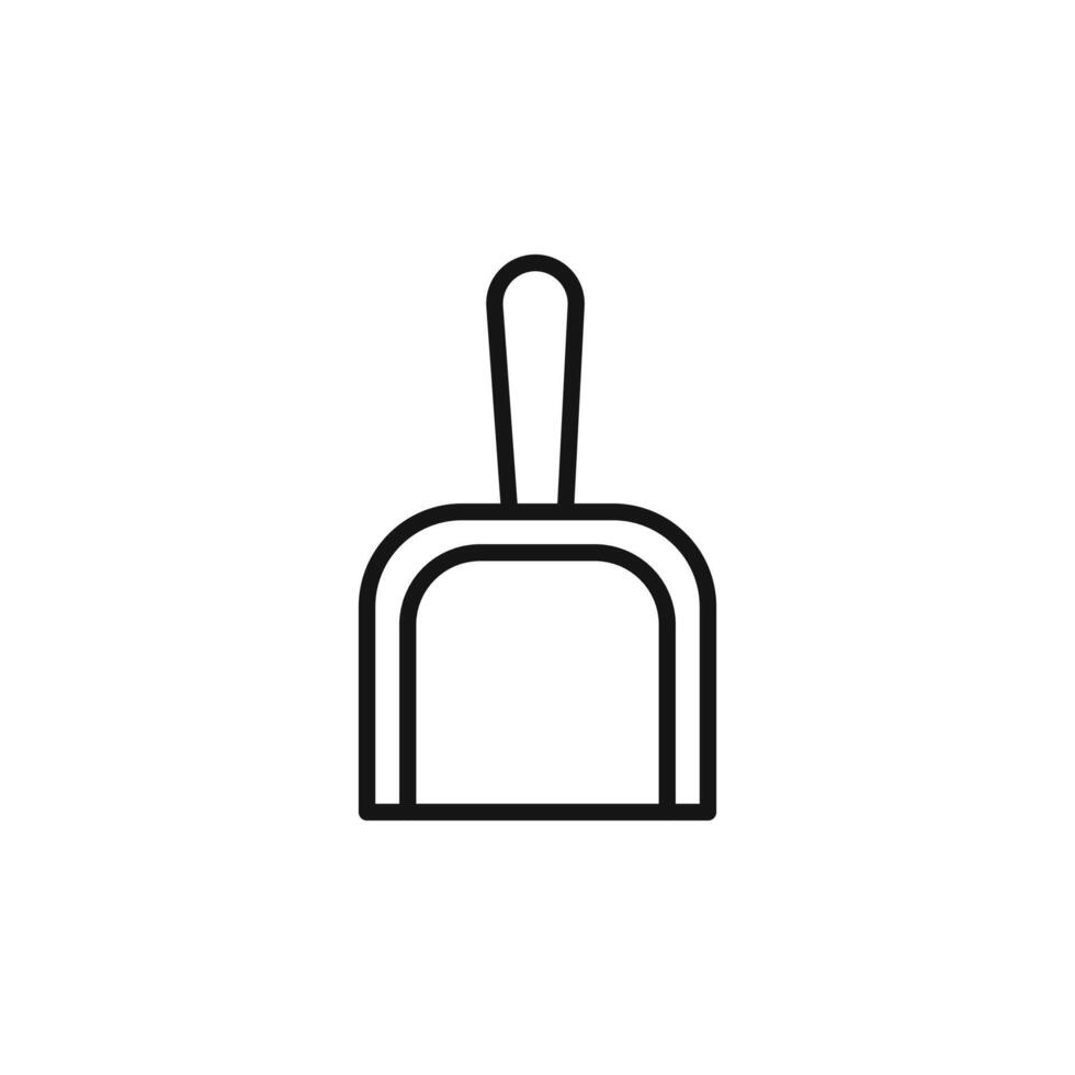Dustpan logo sign outline vector
