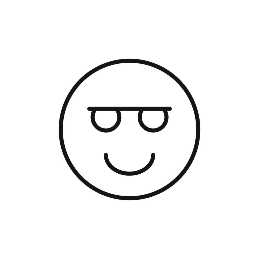 Cool Emoji logo sign outline vector