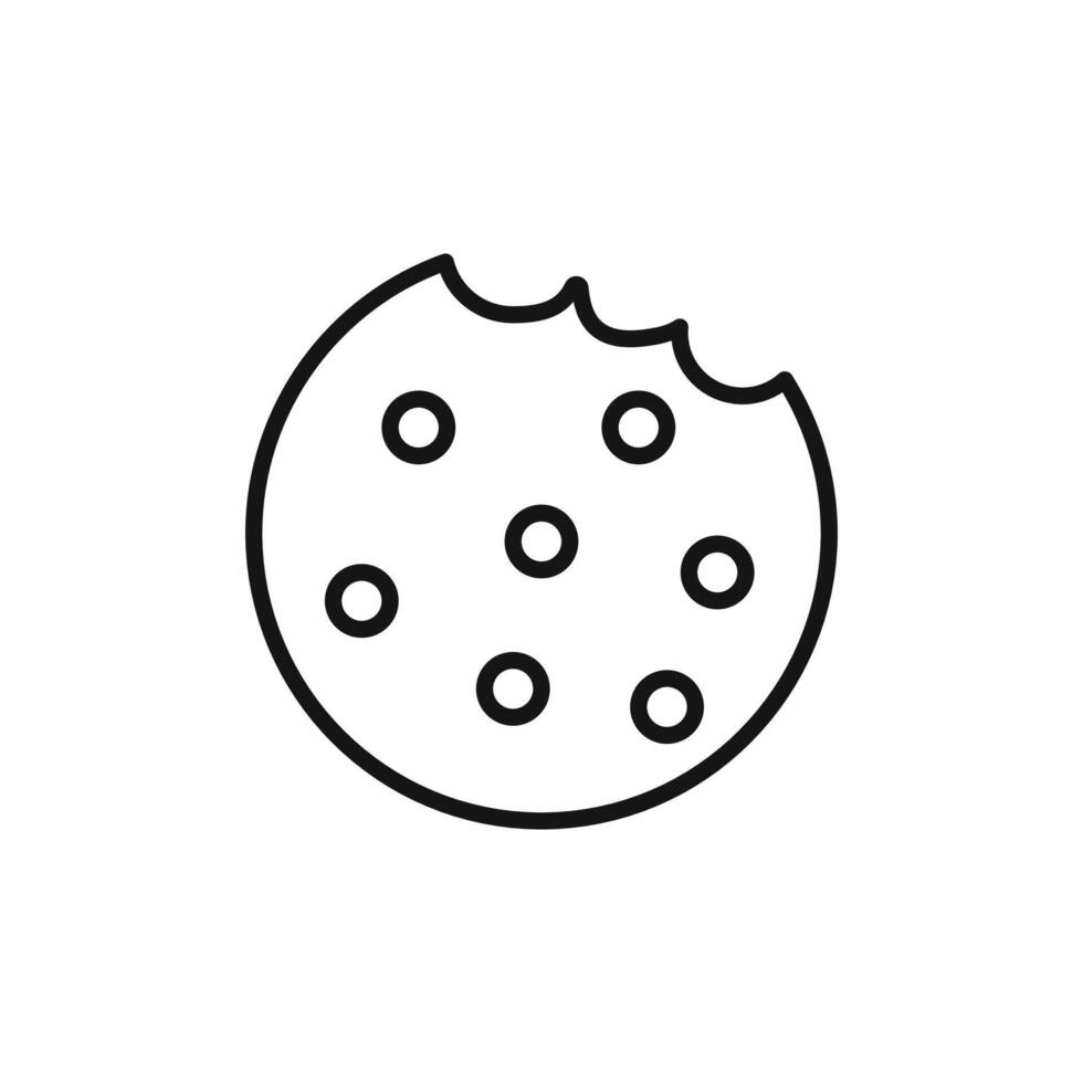 Cookie logo sign outline vector