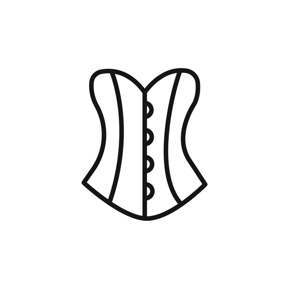 Corset logo sign outline vector