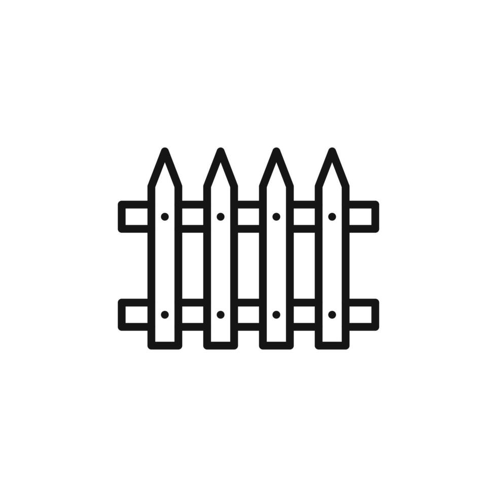 fence logo sign outline vector