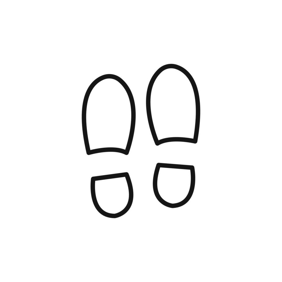 Footprints logo sign outline vector