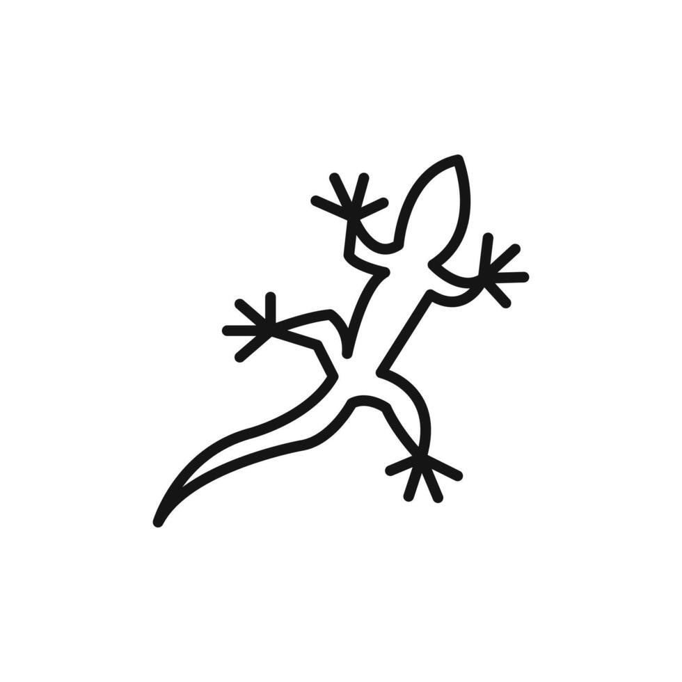 gecko logo sign outline vector