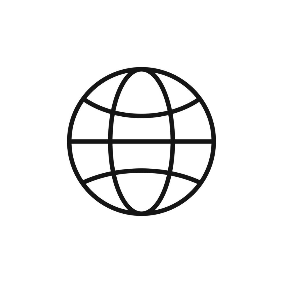 globe logo sign outline vector