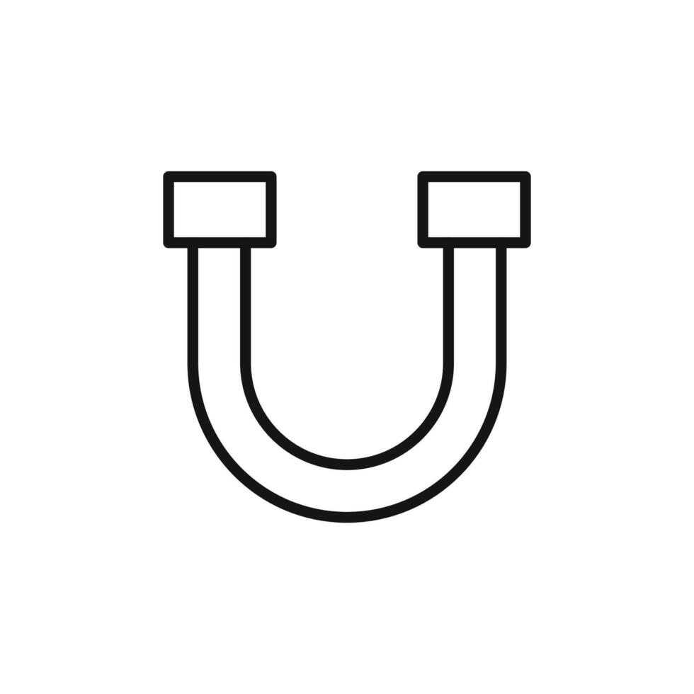 Horseshoe logo sign outline vector
