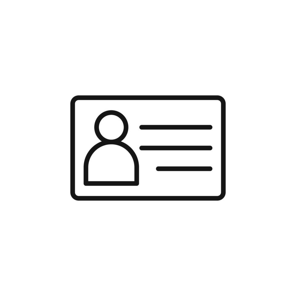 identity card logo sign outline vector