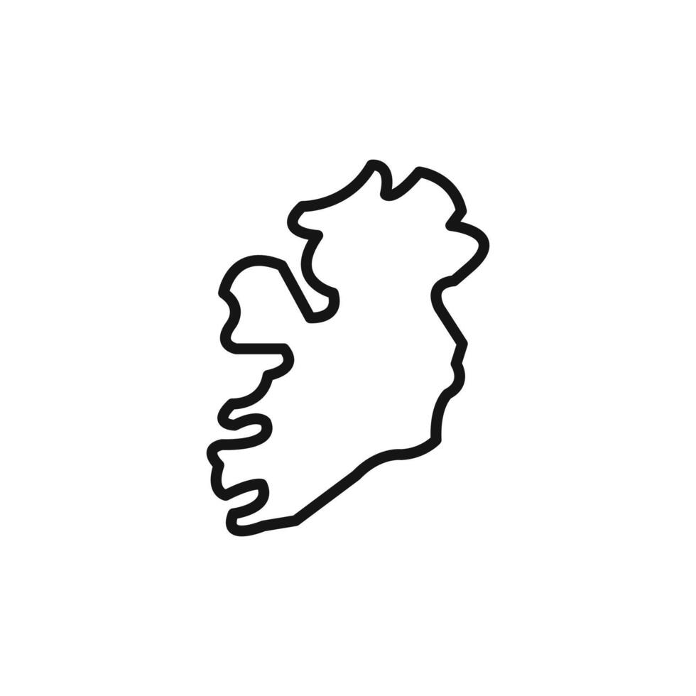 Ireland map logo sign outline vector