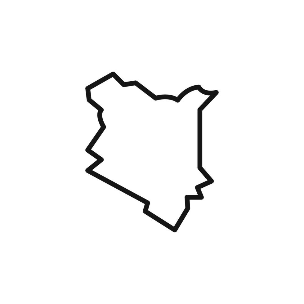 Kenya map logo sign outline vector