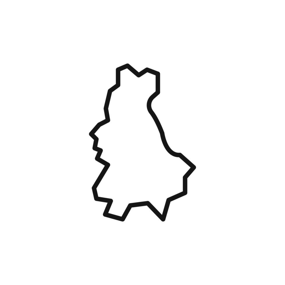 Luxembourg country map logo sign outline vector