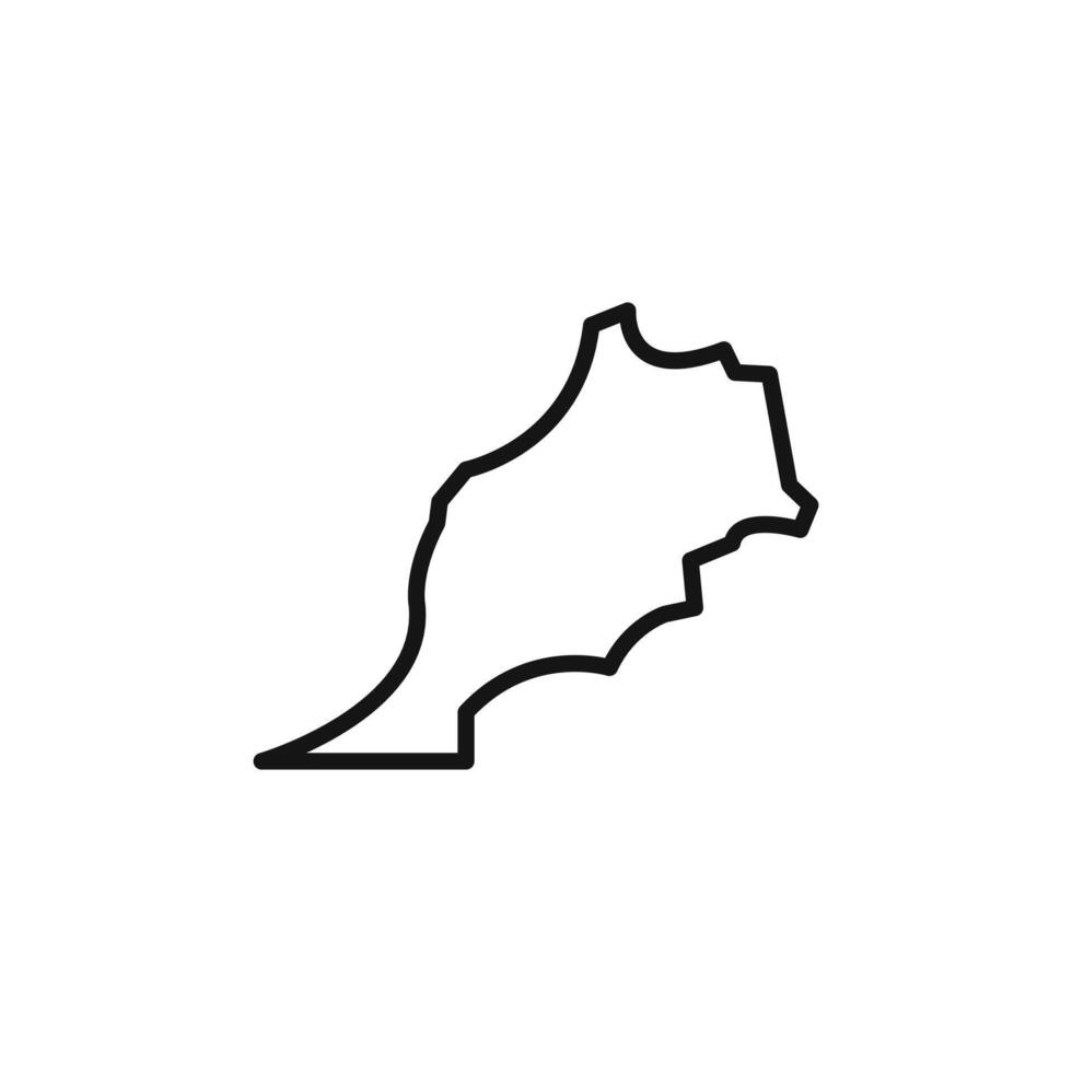 Morocco map logo sign outline vector