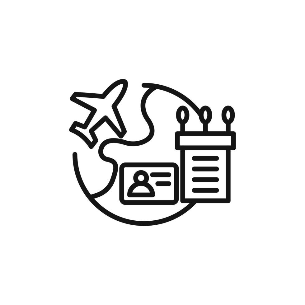 MICE tourism logo sign outline vector
