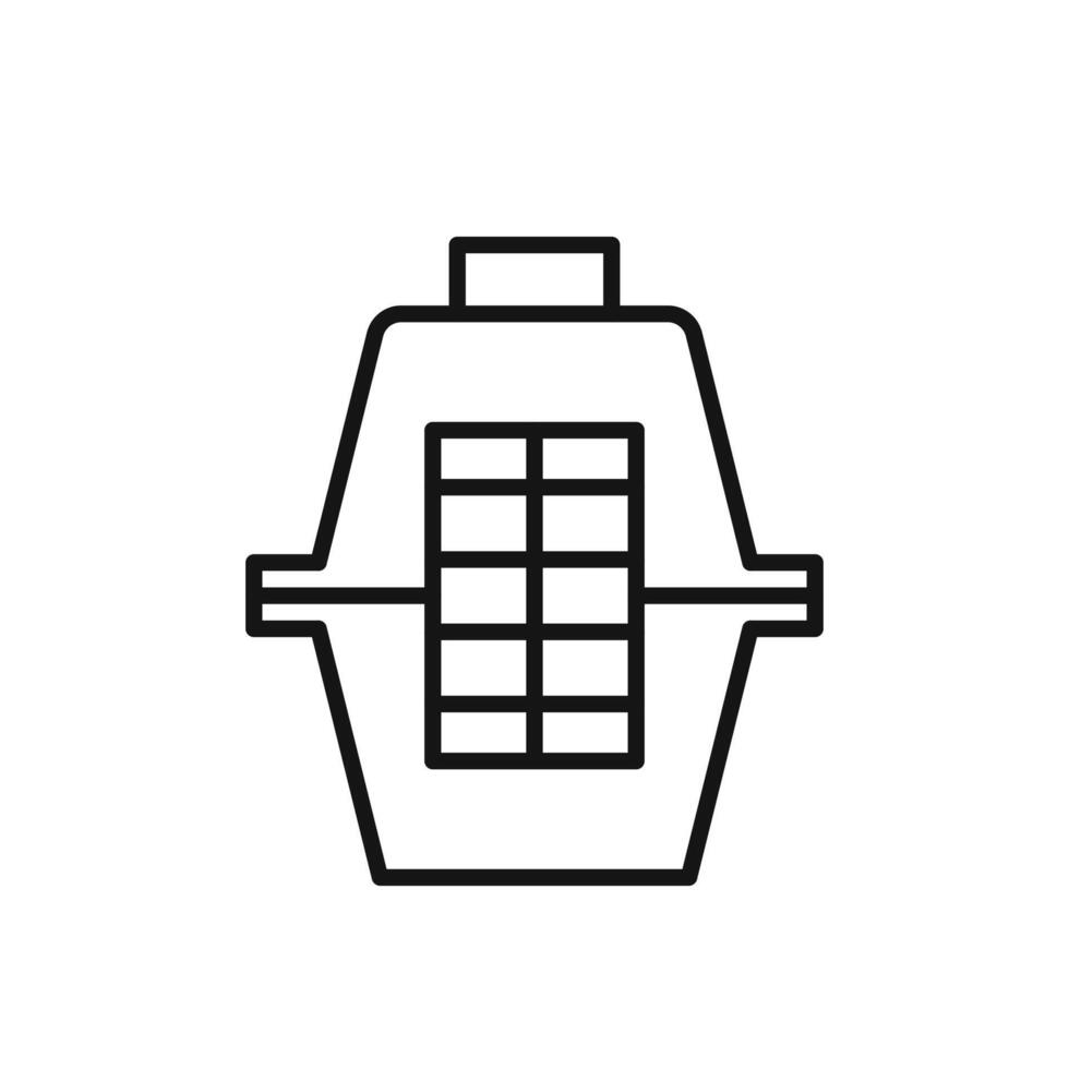 Pet cage logo sign outline vector
