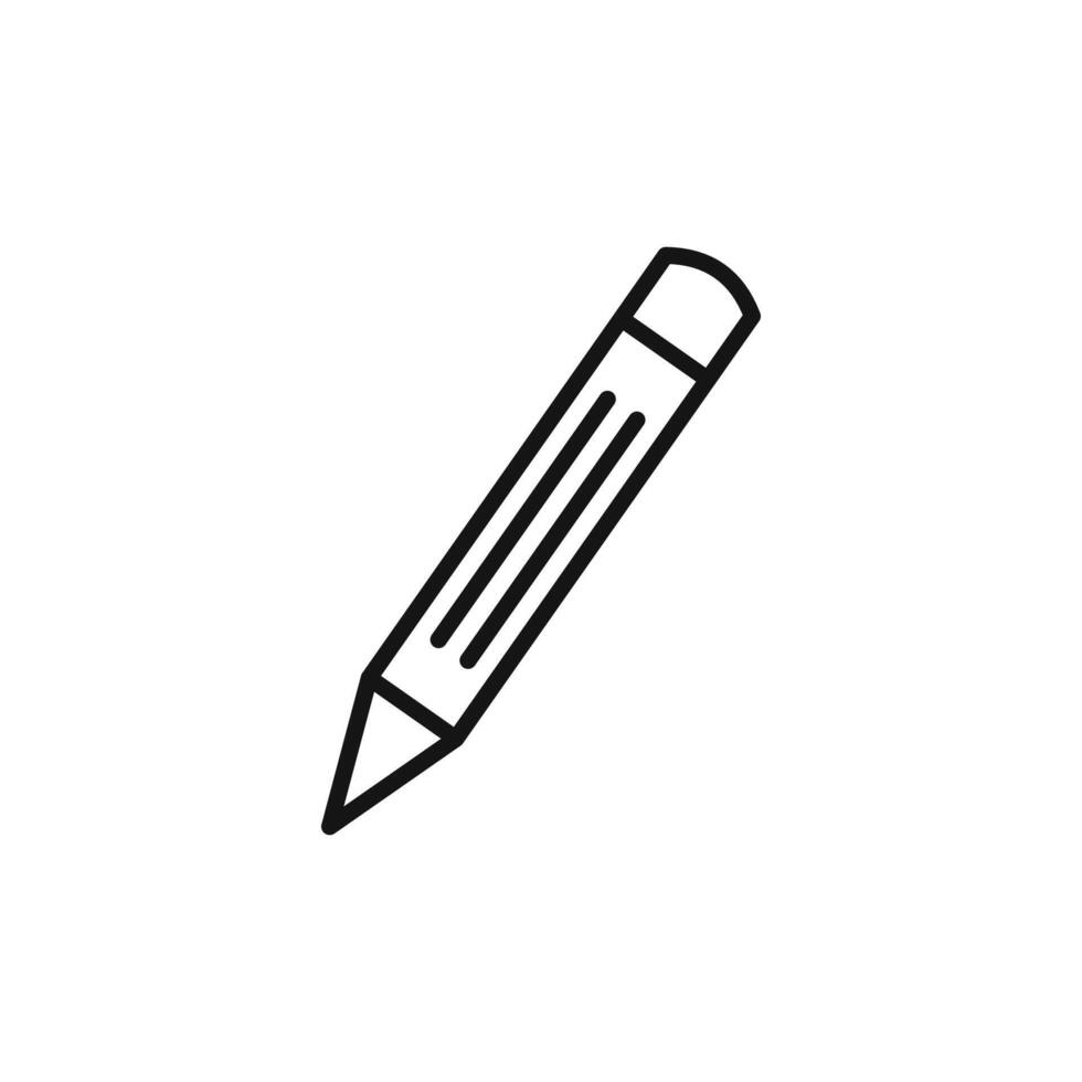 Pencil logo sign outline vector