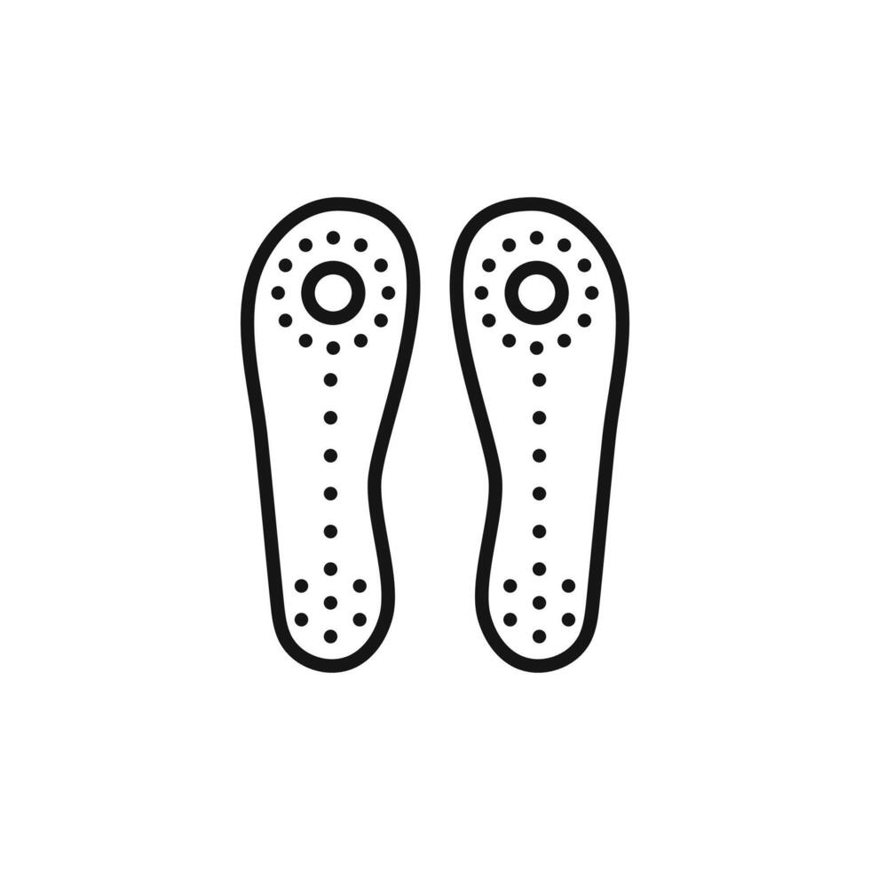 Orthopedic insoles logo sign outline vector