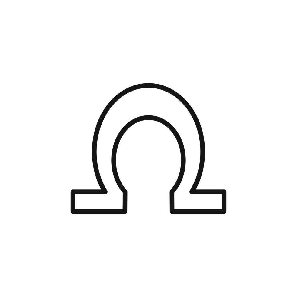 omega logo sign outline vector