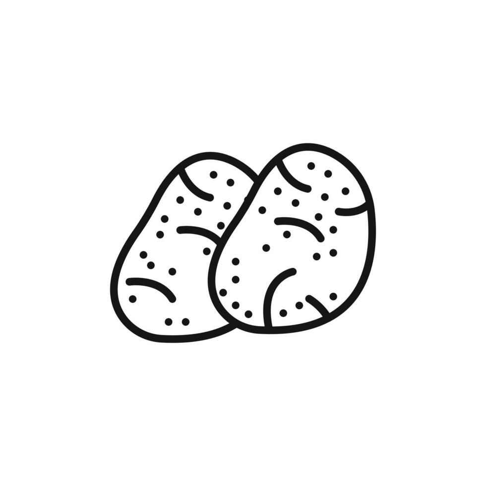 Potato logo sign outline vector