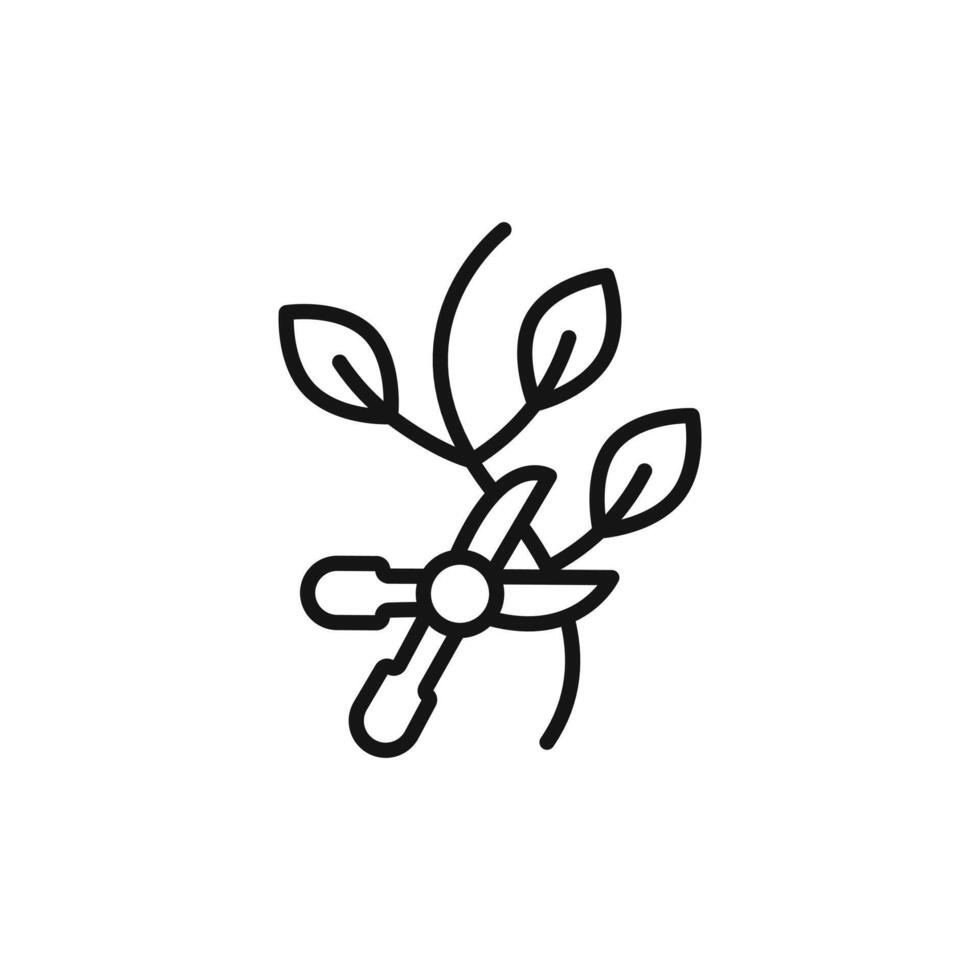 Pruning logo sign outline vector