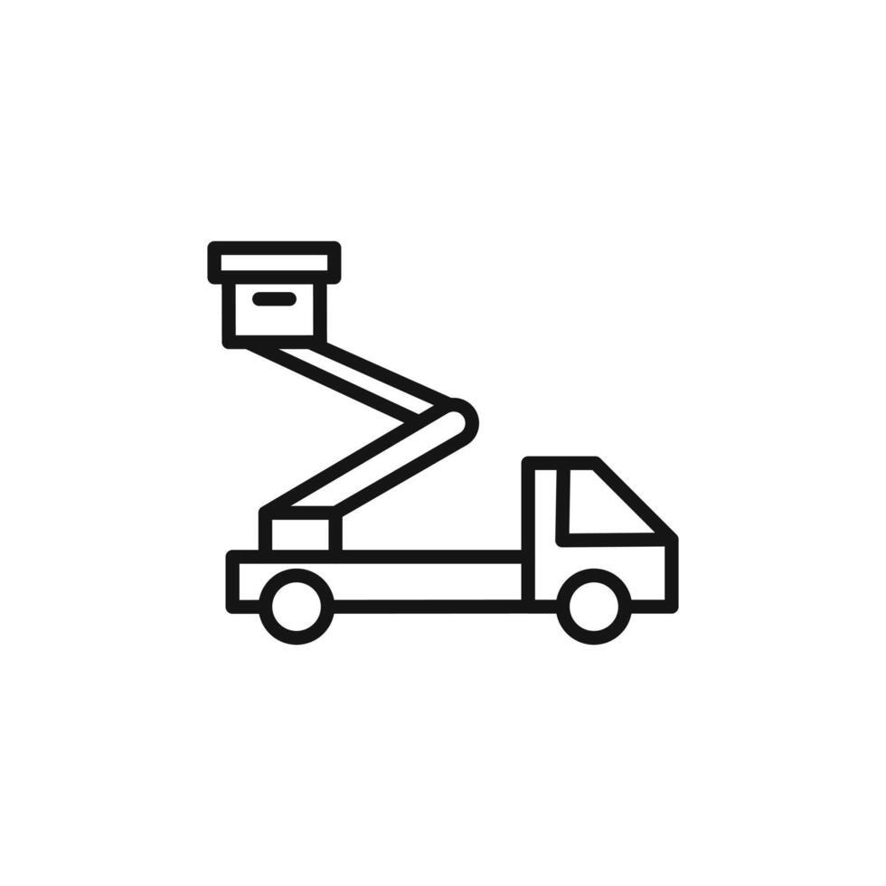 rescue truck basket logo sign outline vector