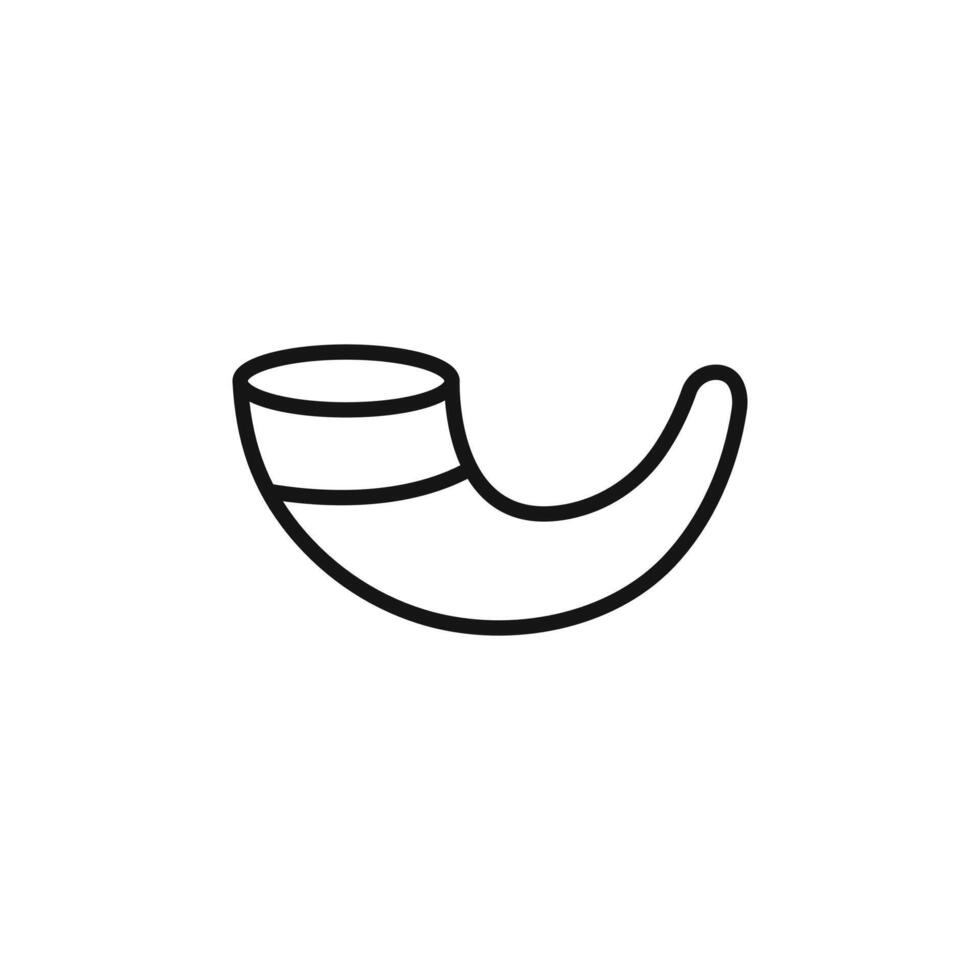 Shofar logo sign outline vector